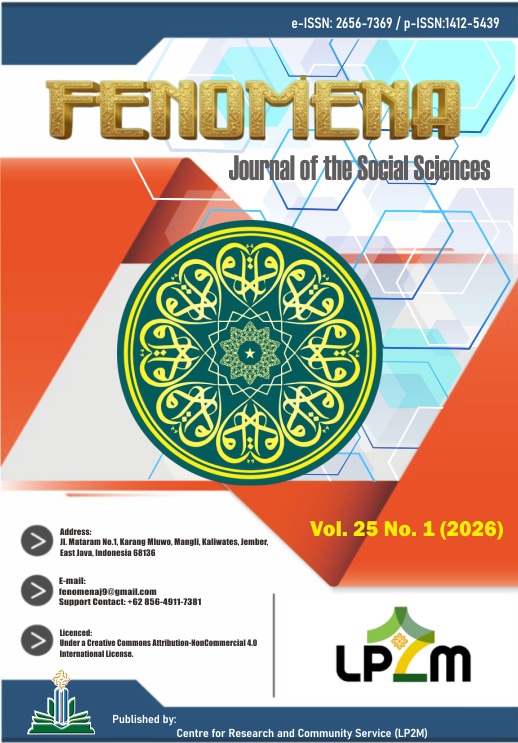 					View Vol. 25 No. 1 (2026): FENOMENA: Journal of the Social Sciences
				